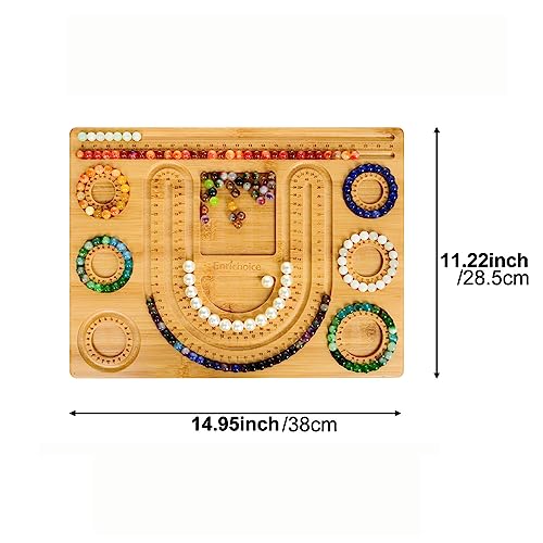 Enrichoice New Bamboo Combo Beading Board for Jewelry Bracelet Making and Other Jewelry Necklaces Design Beading Mats Trays