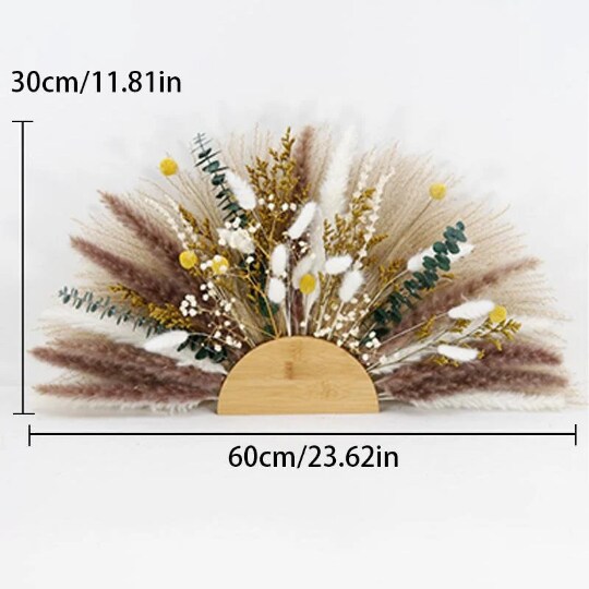 DIY Home Shelf Decor Hanging Boho Wall Decor Pampas Wreath Natural Dried Pampas