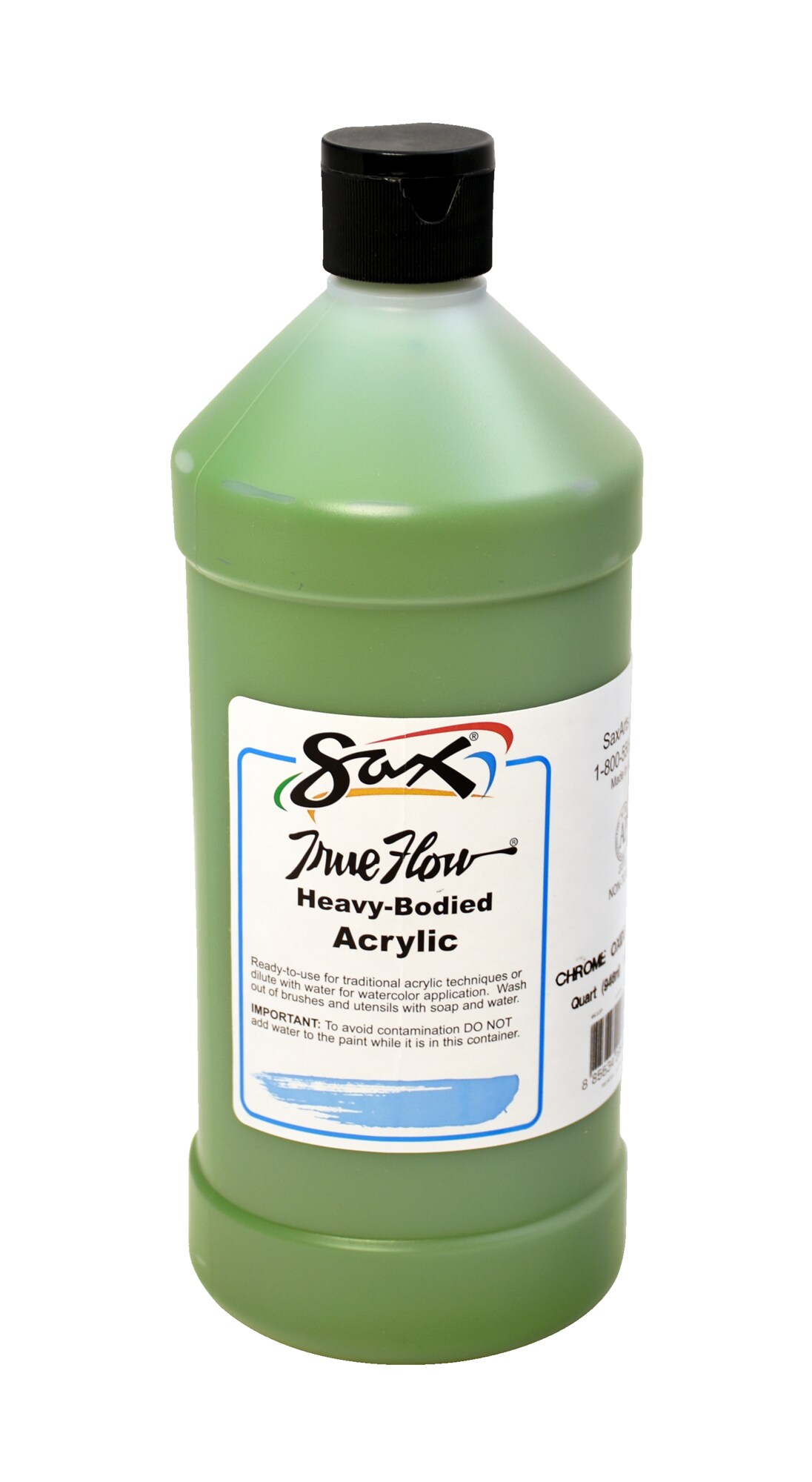 Sax True Flow Acrylic Mural Paint, 1 Quart Plastic Container, Green