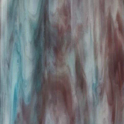 Wissmach Stained Glass Sheet: Medium Purple and Sky Blue, Dense Opal