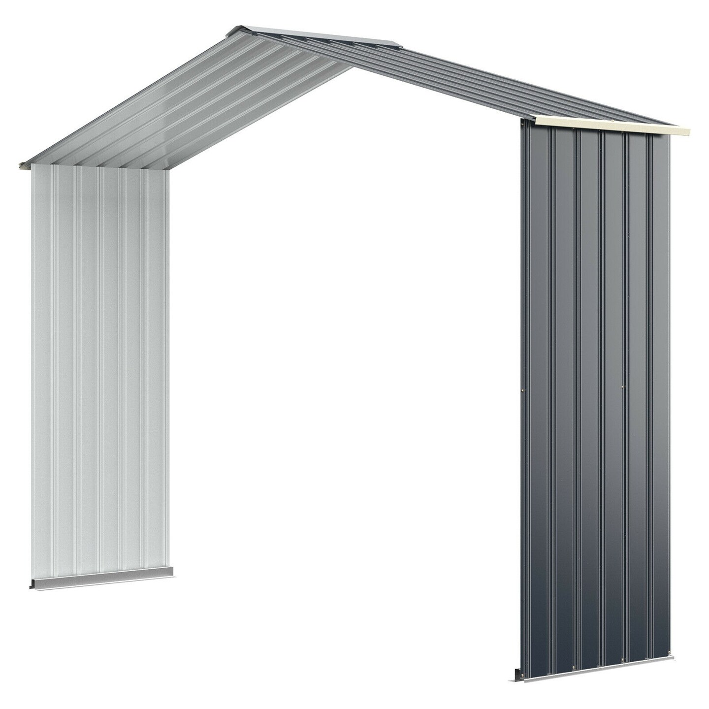 Outdoor Storage Shed Extension Kit-grey