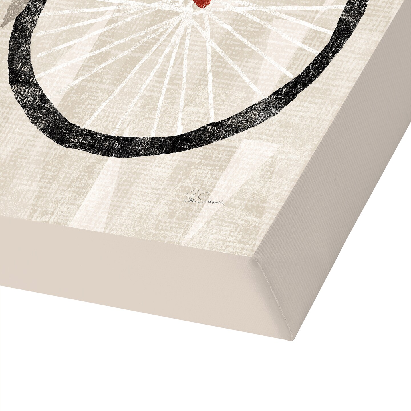 Doxie Ride Ver I Red Bike by Wild Apple  Gallery Wrapped Canvas - Americanflat