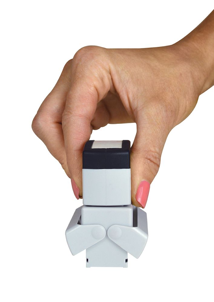 ACCUSTAMP2 Message Stamp, 1-color, Pre-inked, DRAFT, 1-5/8" x 1/2" impression size, Red Message and Symbol