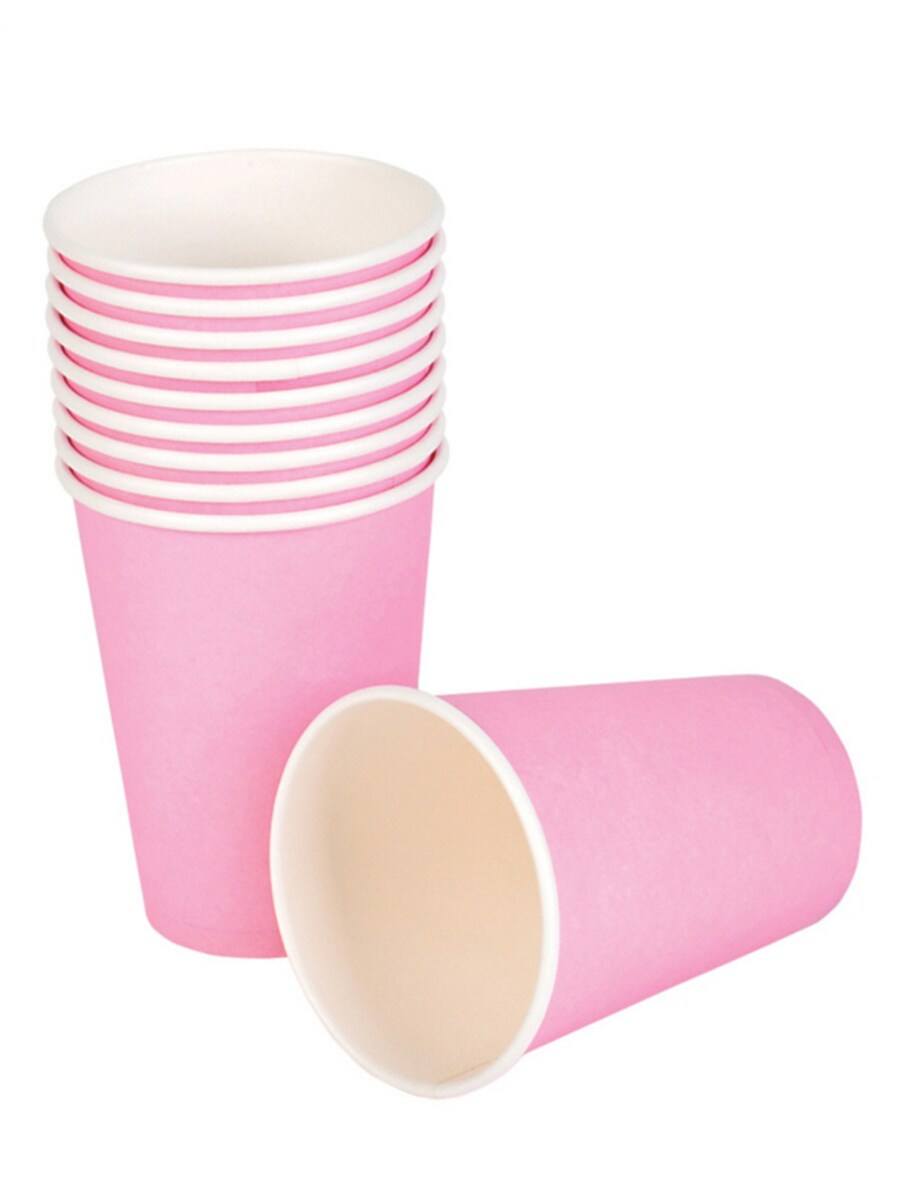 Lot 25 New Light Pink Birthday Party Paper Beer Beverage Drinking 9oz Cup