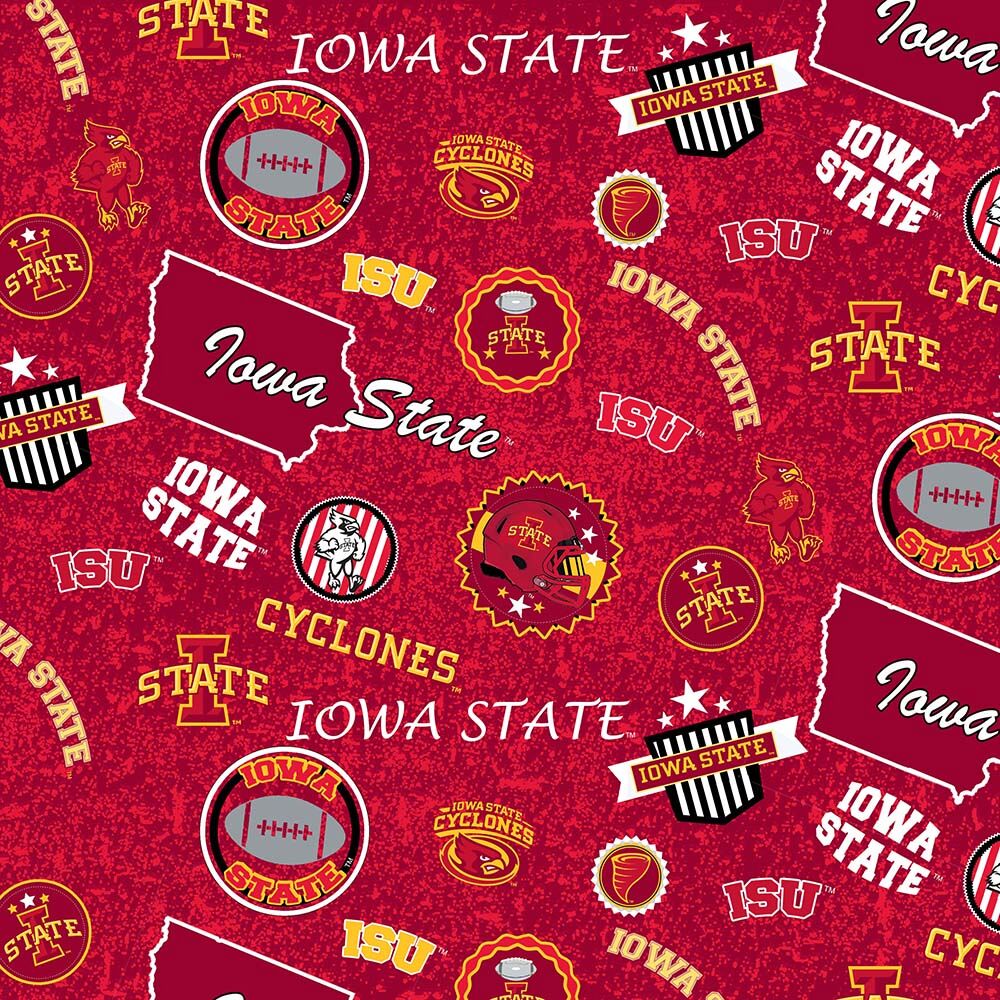Sykel Enterprises-Iowa State University Cotton Fabric-Iowa State Cyclones Home State Cotton Quilting Fabric