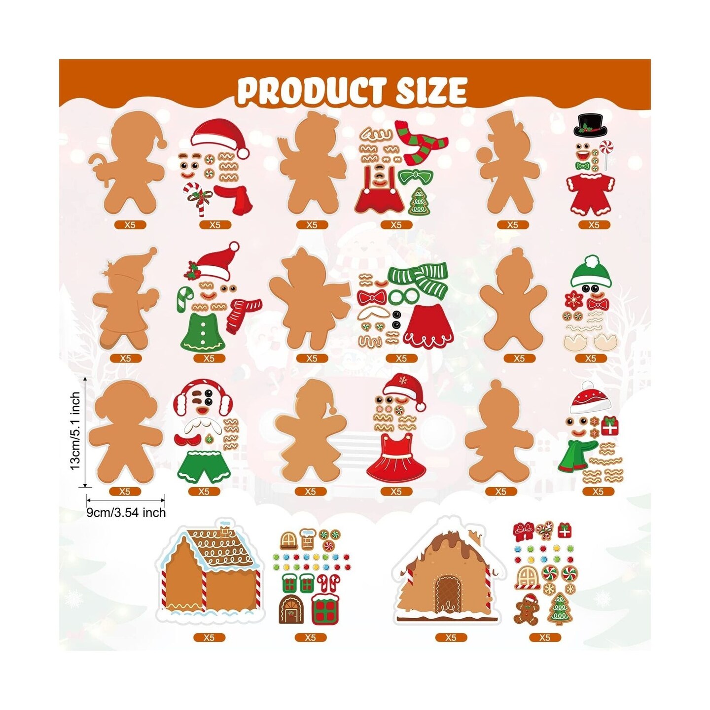 Kitcheniva Christmas DIY Crafts Kits 55 Pcs