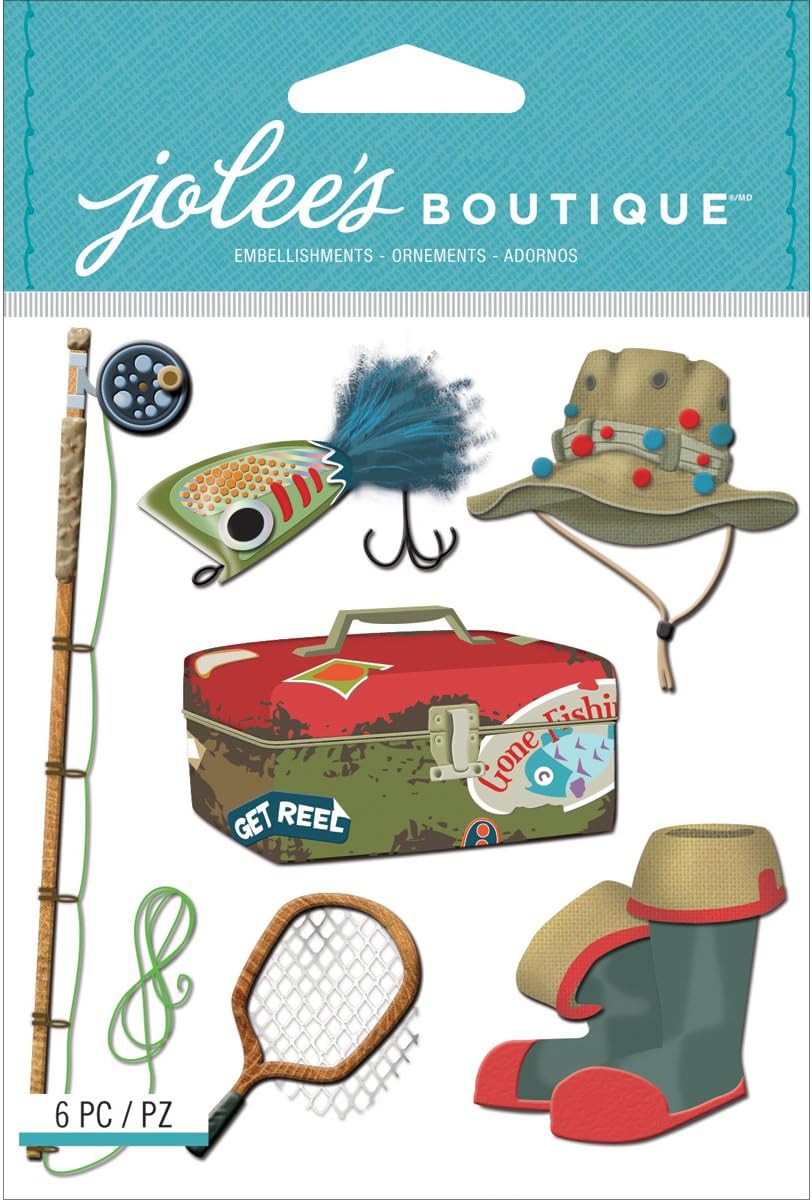 Jolee&#x27;s Boutique Fishing Dimensional Stickers