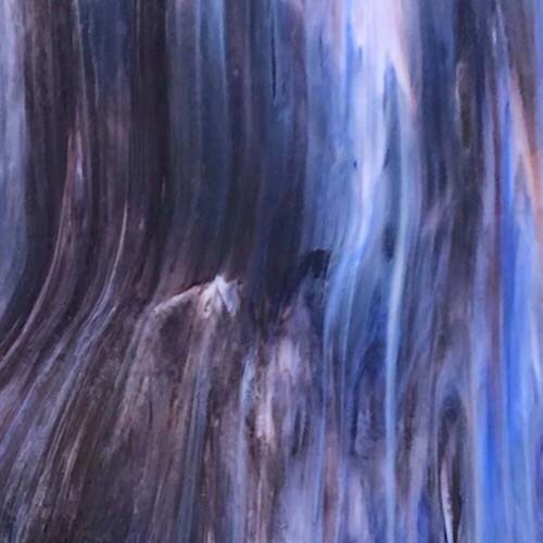 Wissmach Stained Glass Sheet: Cobalt Blue, Dark Purple, Dense Opal