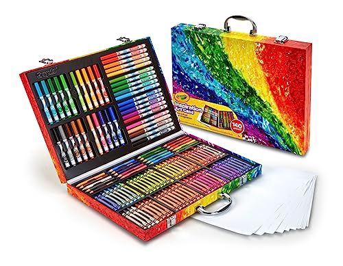 Crayola Inspiration Art Case Coloring Set - Rainbow (140ct), Art Kit For Kids, Toys for Girls &#x26; Boys, Holiday Gift For Kids [Amazon Exclusive]