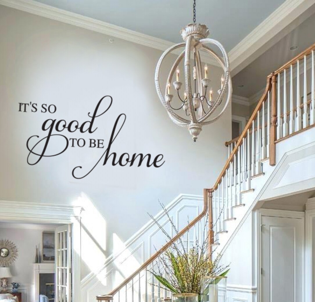 Wall Art Decor Decal Quotes Its So Good to be Home Family Entryway