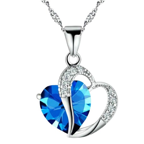 17 Inches Crystal Rhinestone Chain Pendant Necklace