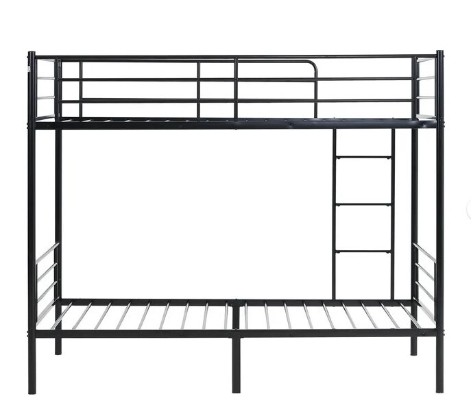 Steel Bunk Beds Frame Ladder Bedroom Dorm for Kids Adult Children Twin over Twin