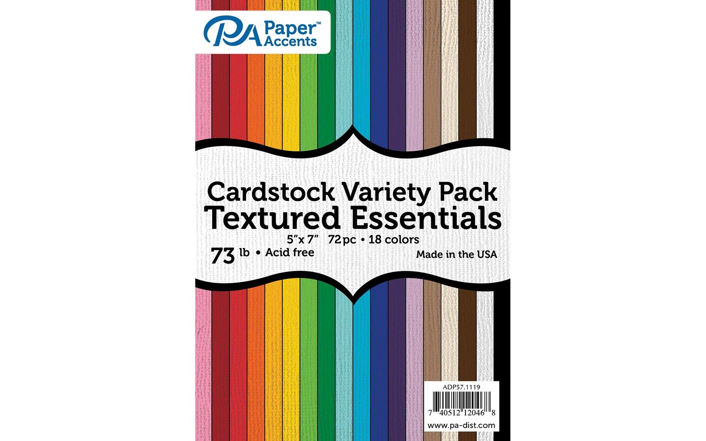 Variety Pk 5x7 72pc 73lb Txtrd Essential Cdstk