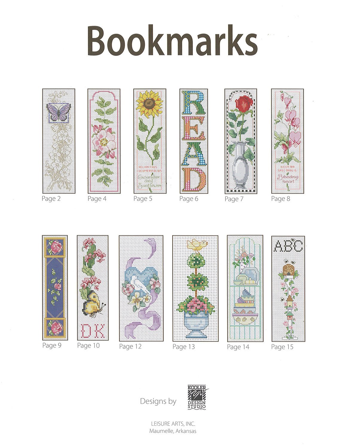 Leisure Arts Bookmarks To Cross Stitch Book