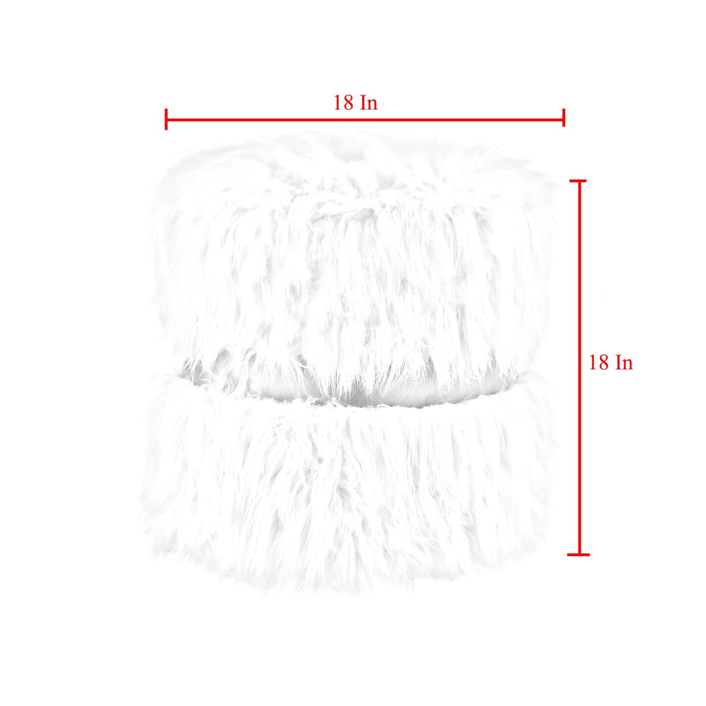 Hassan Faux Fur Ottoman