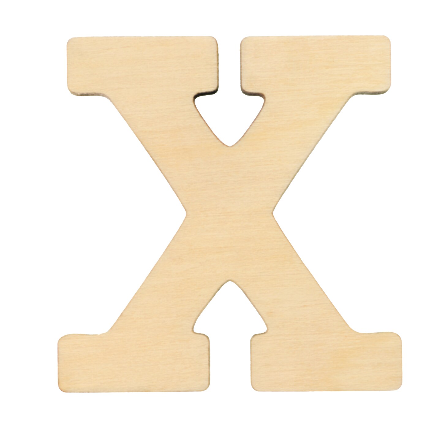 Essentials By Leisure Arts Arts Wood Letter 1.75&#x22; Birch X