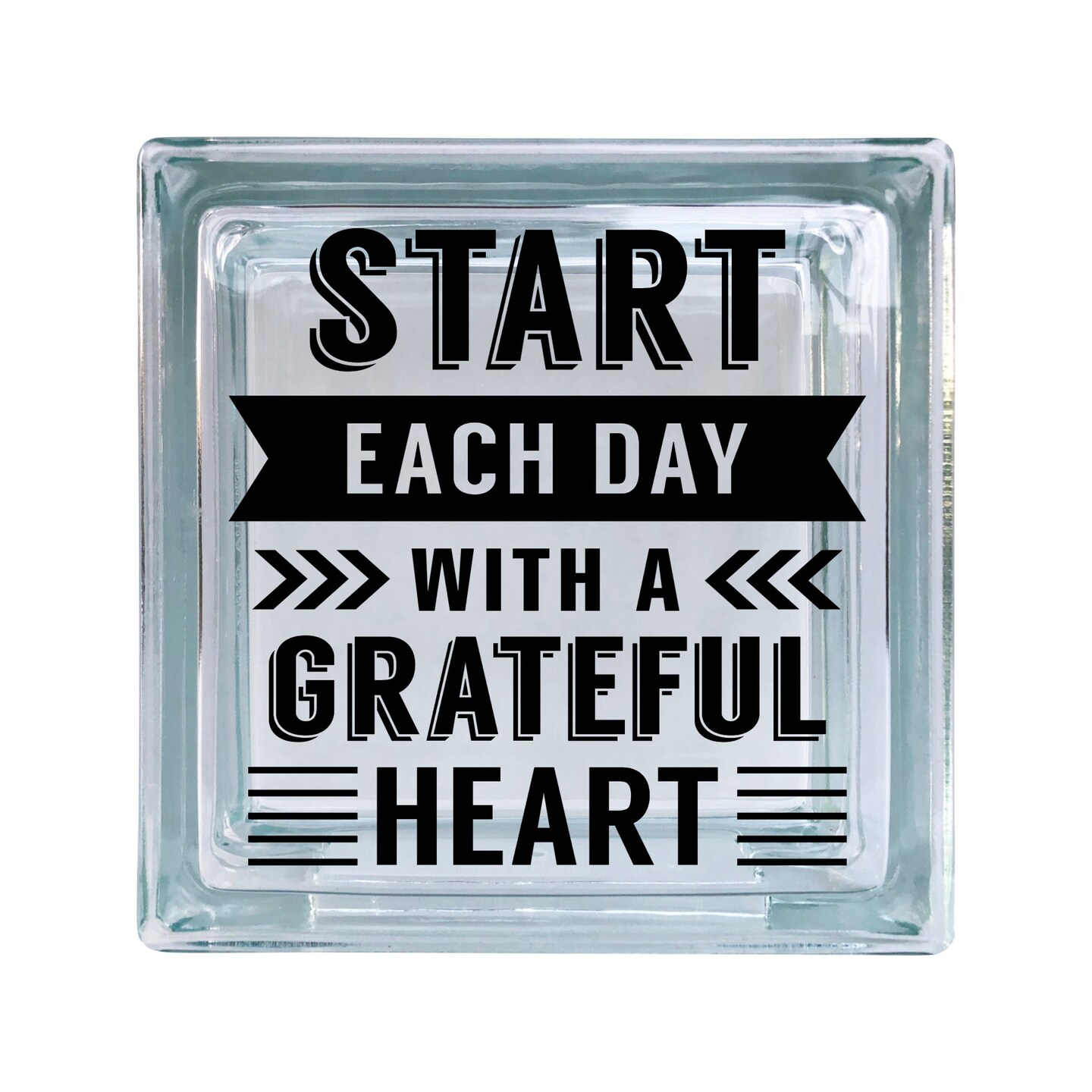 Start Each Day With A Grateful Heart Inspirational Vinyl Decal For