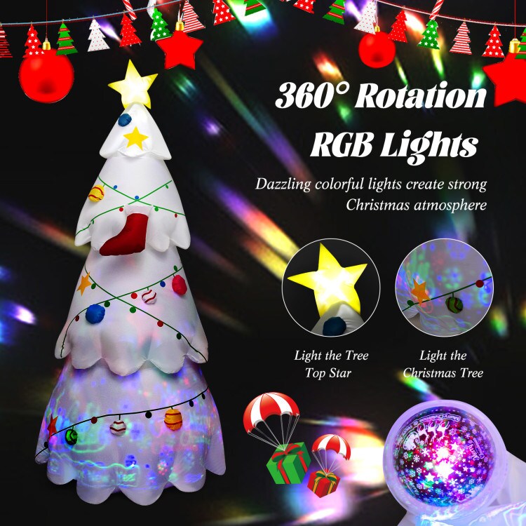 Blow up Christmas Decoration with Colorful Rotating Light and LED Lights