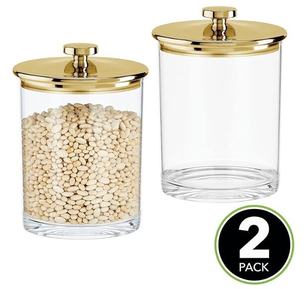 mDesign Kitchen Airtight Apothecary Acrylic Canister