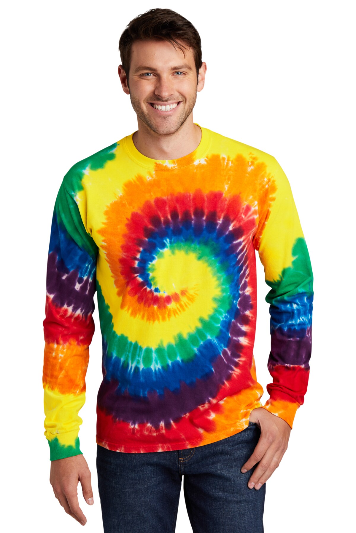 Port &#x26; Company&#xAE; Tie Dye Long Sleeve Crewneck T-Shirt