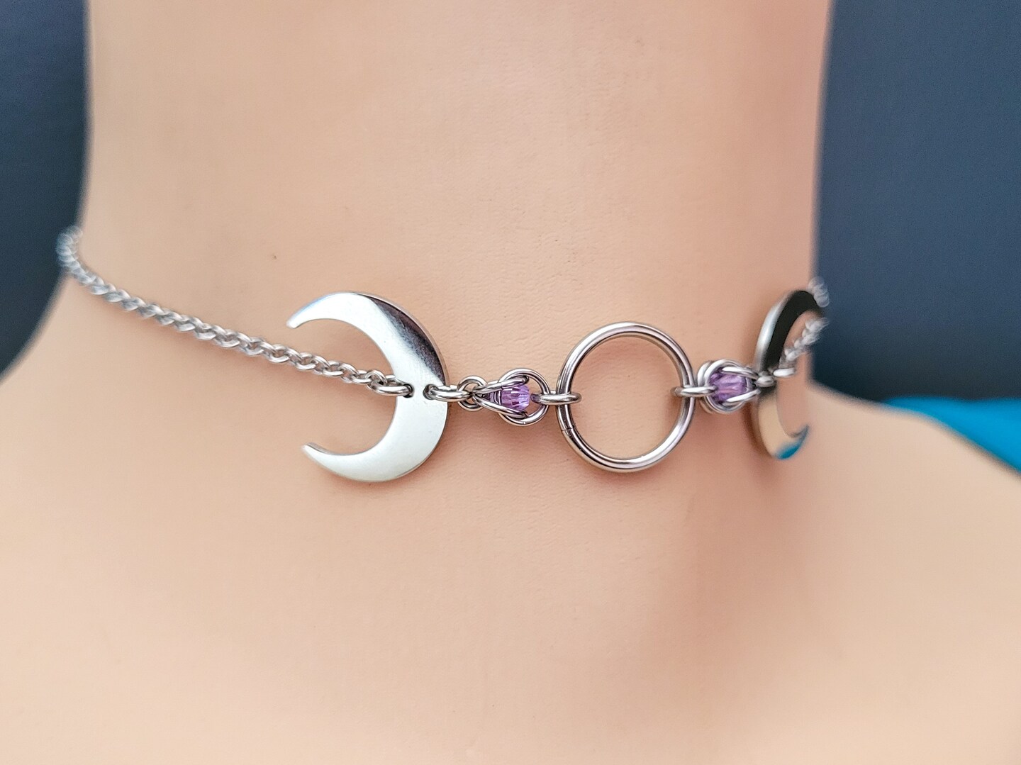 Witch Accessories Women 90s Choker Necklace Chokers Gothic Miss Crescent  Moon