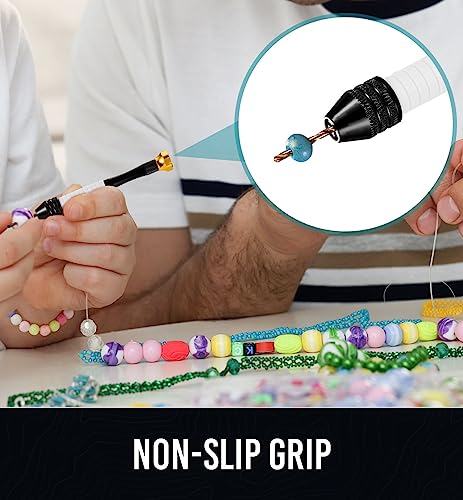 Pin Vise Small Hand Drill for Jewelry Making - Manual Craft Drill Sharp HSS Micro Mini Twist Drill Bits Set for Resin, Rotary Tools for Wood, Jewelry, Plastic, Miniature - Golden