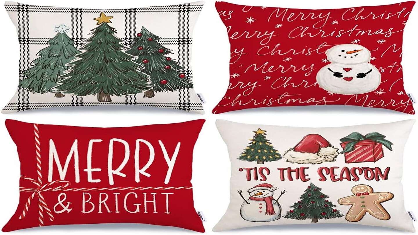 18 Inches Soft Christmas Pillow Cases Set of 4 Michaels