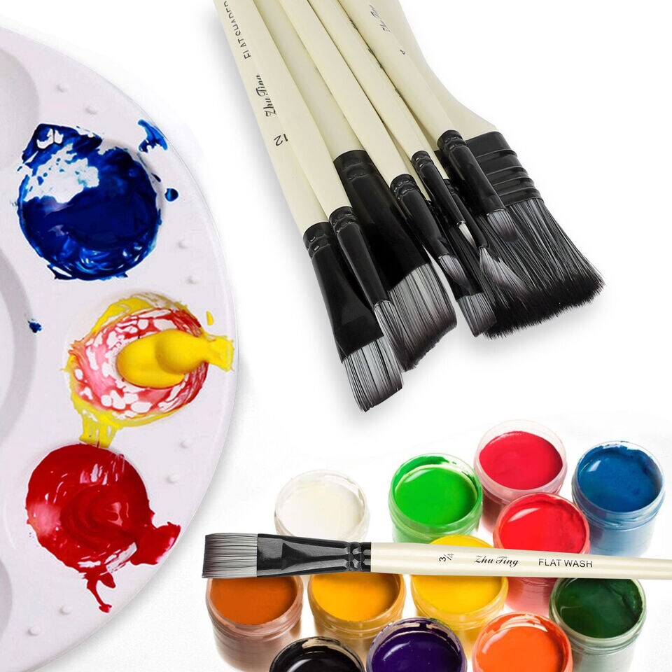 10Pcs Artist Paint Brushes Set Acrylic
