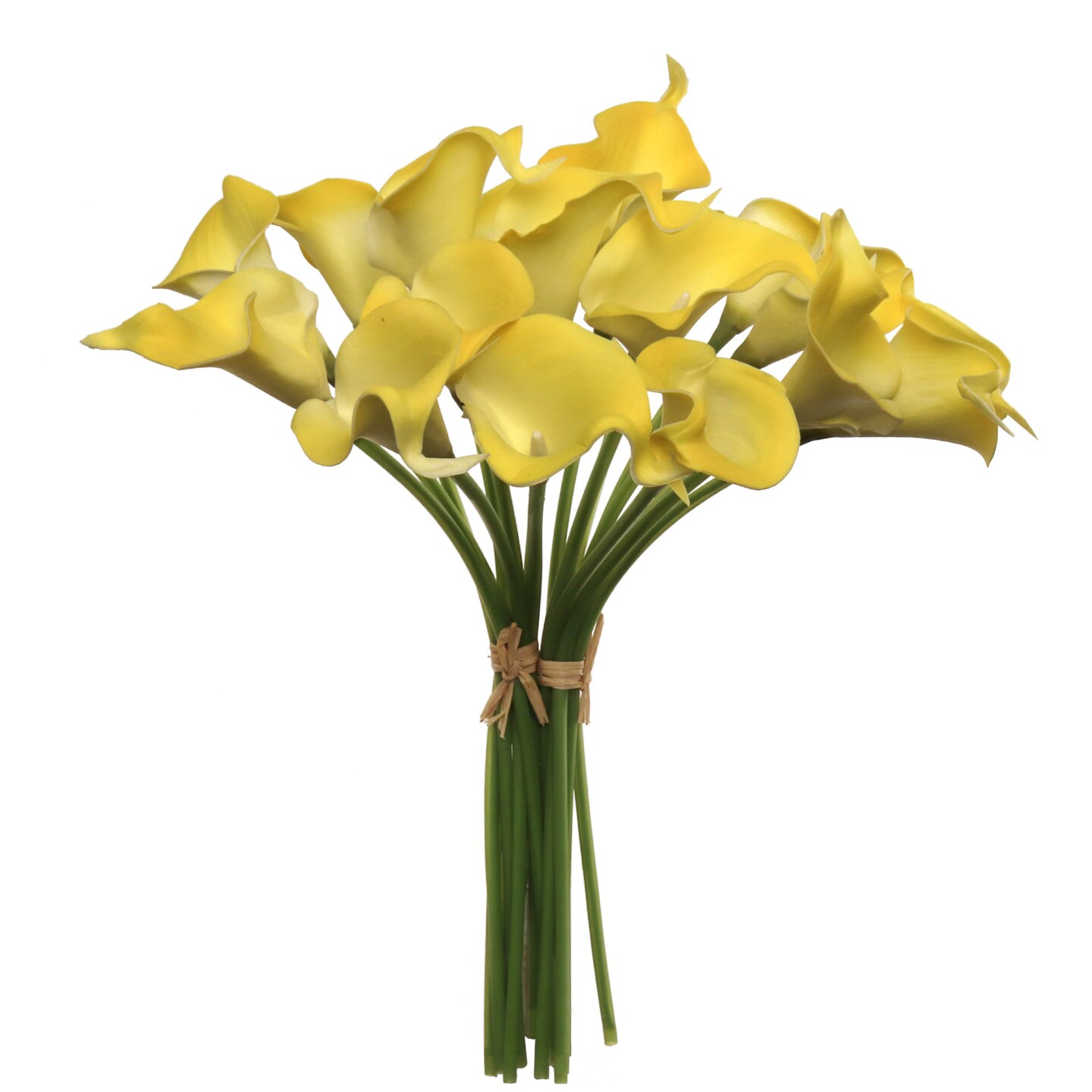 12-Pack: Real Touch Yellow Calla Lily Bouquet by Floral Home&#xAE;