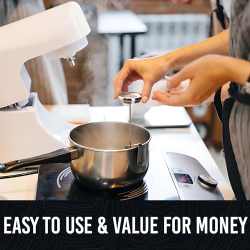 Candy Thermometer with Pot Clip - Deep Fry Oil Thermometer for Frying - Cooking Thermometer for Frying Oil Candle Making Hot Oil Deep Fryer Thermometer 8" Side of Pot Thermometer