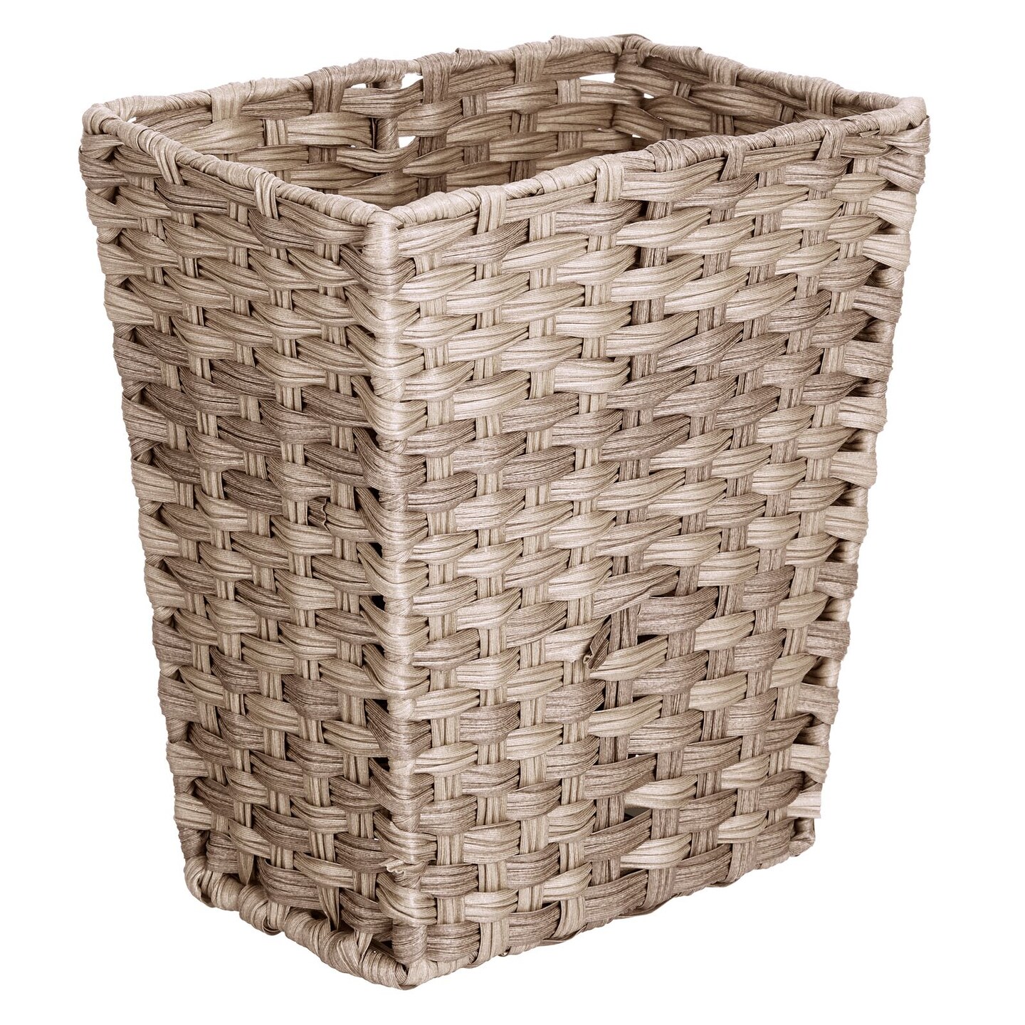 mDesign Woven Rectangle Decorative Garbage Wastebasket Trash Bin Michaels