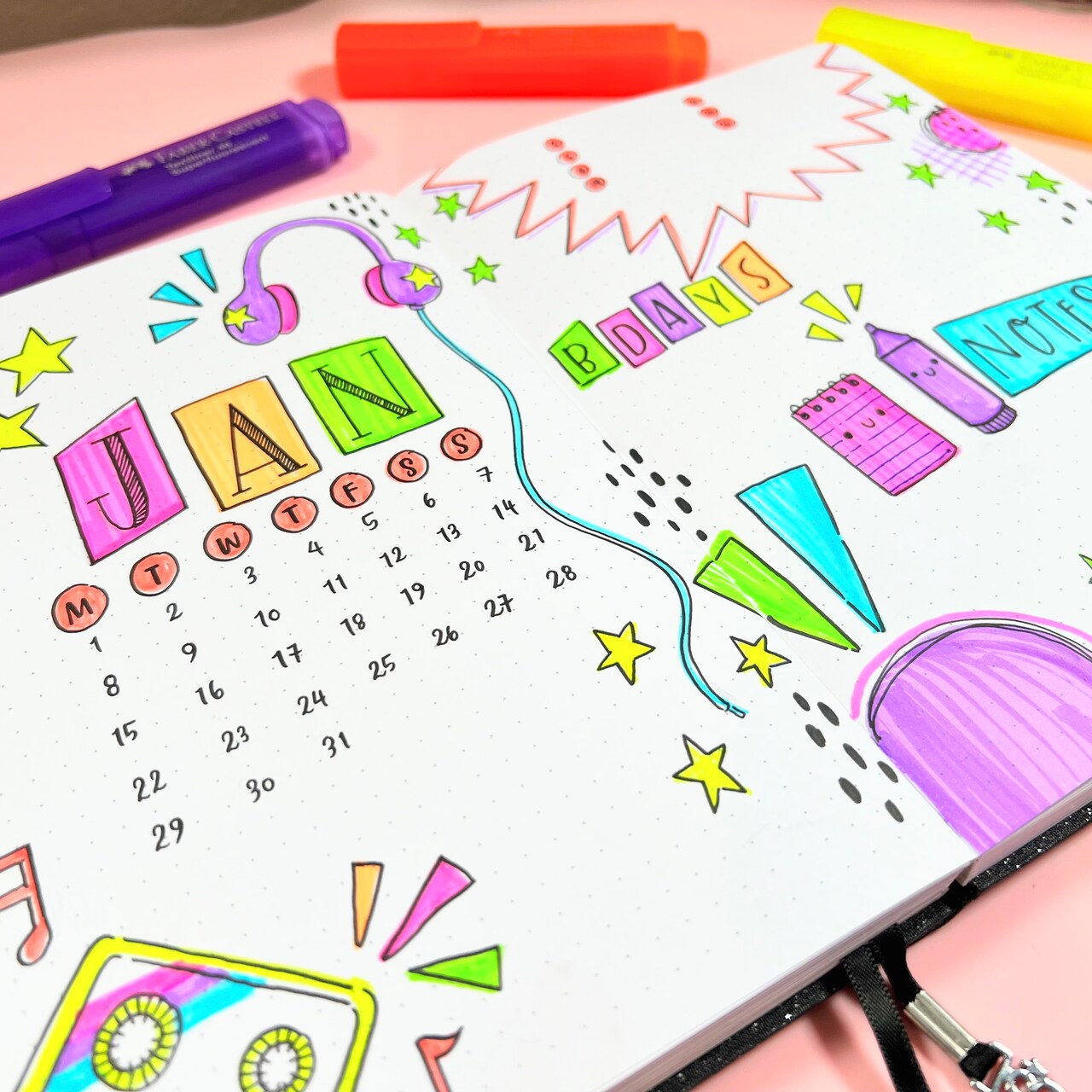 The 80's Bullet Journal with Faber-Castell®