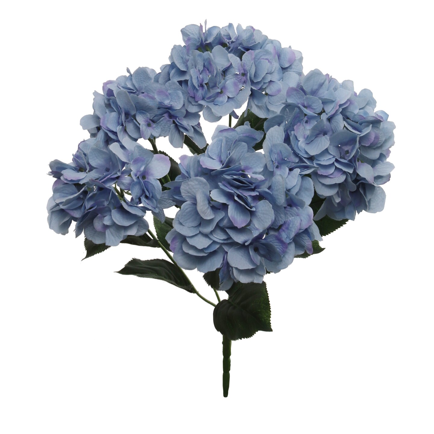 2-Pack: 21&#x22; Blue Hydrangea Bush with 5 Silk Flowers &#x26; Leaves by Floral Home&#xAE;