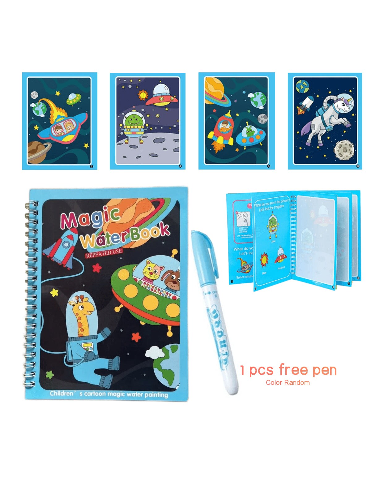 Magic Water Drawing Book Magic Water Reusable Doodle Board For Kids . | eBay