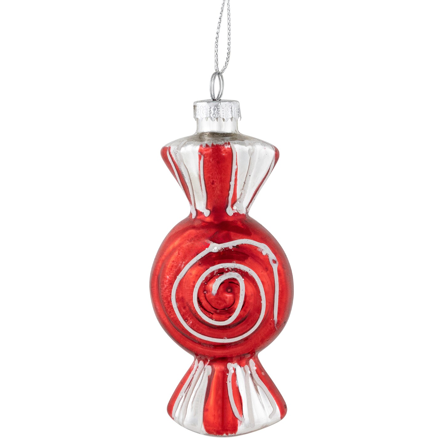 Northlight 4&#x22; Peppermint Candy Glass Christmas Ornament
