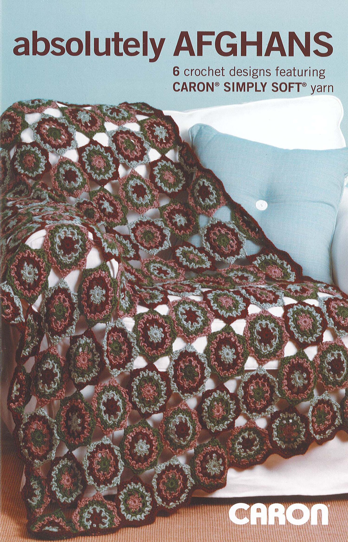 Leisure Arts Caron Absolutely Afghans Crochet Book