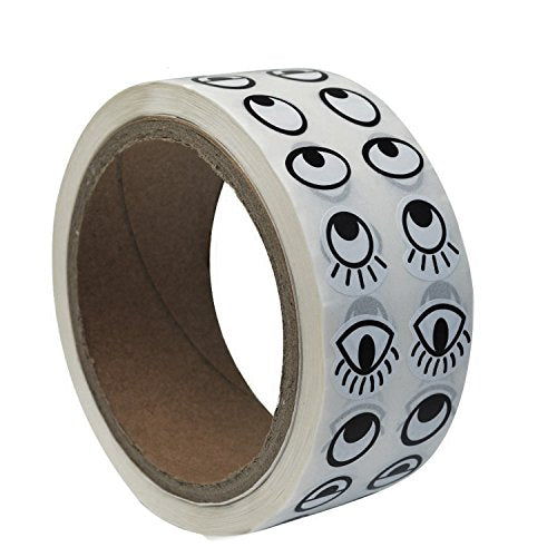 2000 Pieces Per Roll Black White Eye Stickers Labels