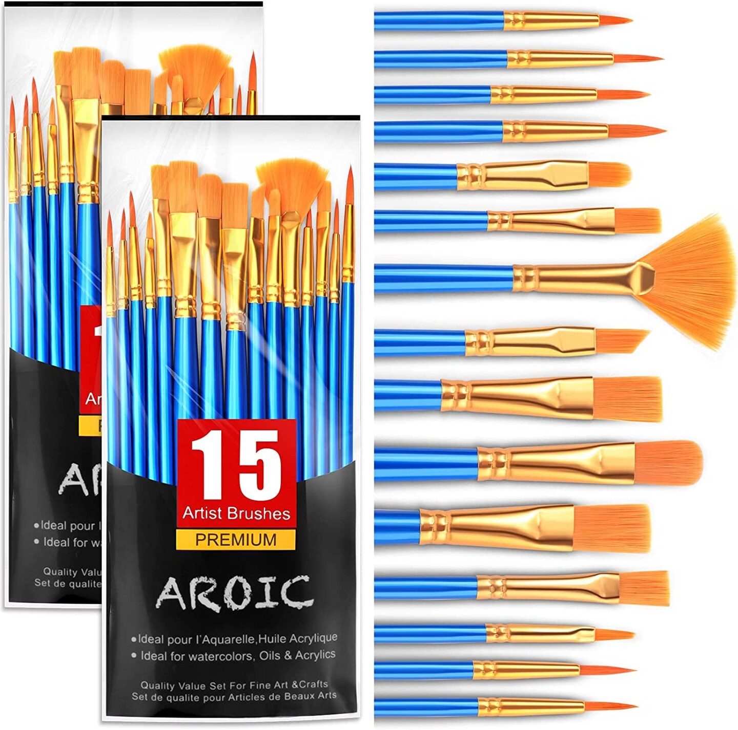 Nylon Acrylic Brushes, Oil Painting Brush Set, Suitable for Acrylic Oil  Painting