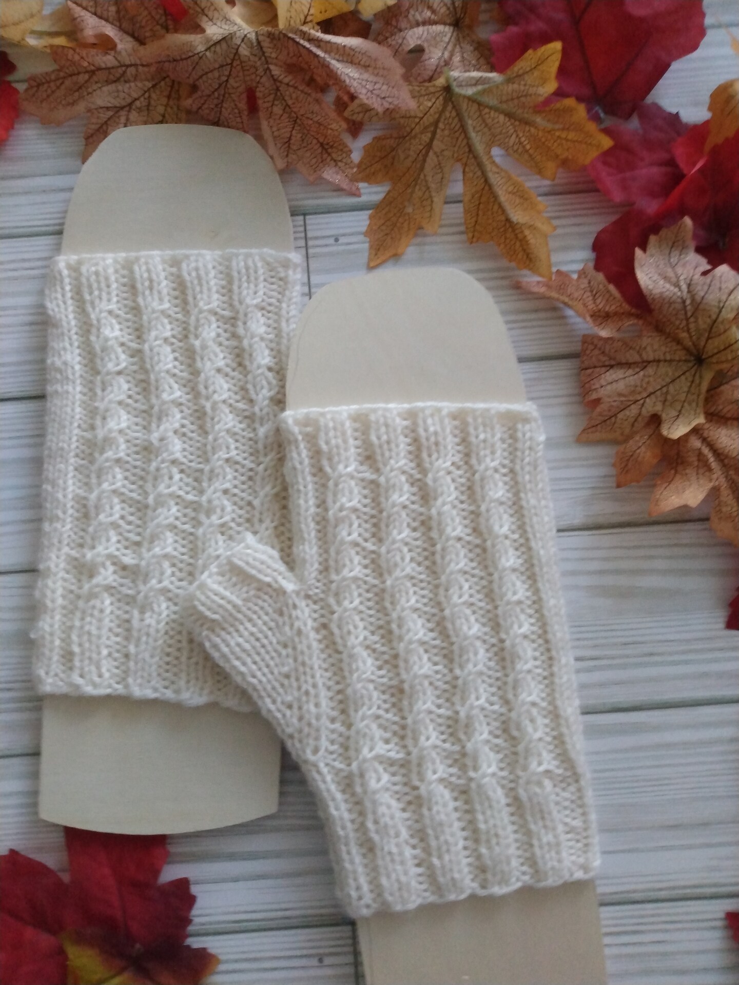 Fingerless gloves, Hand made, Merino wool blend, Ready to ship, Hand  knit