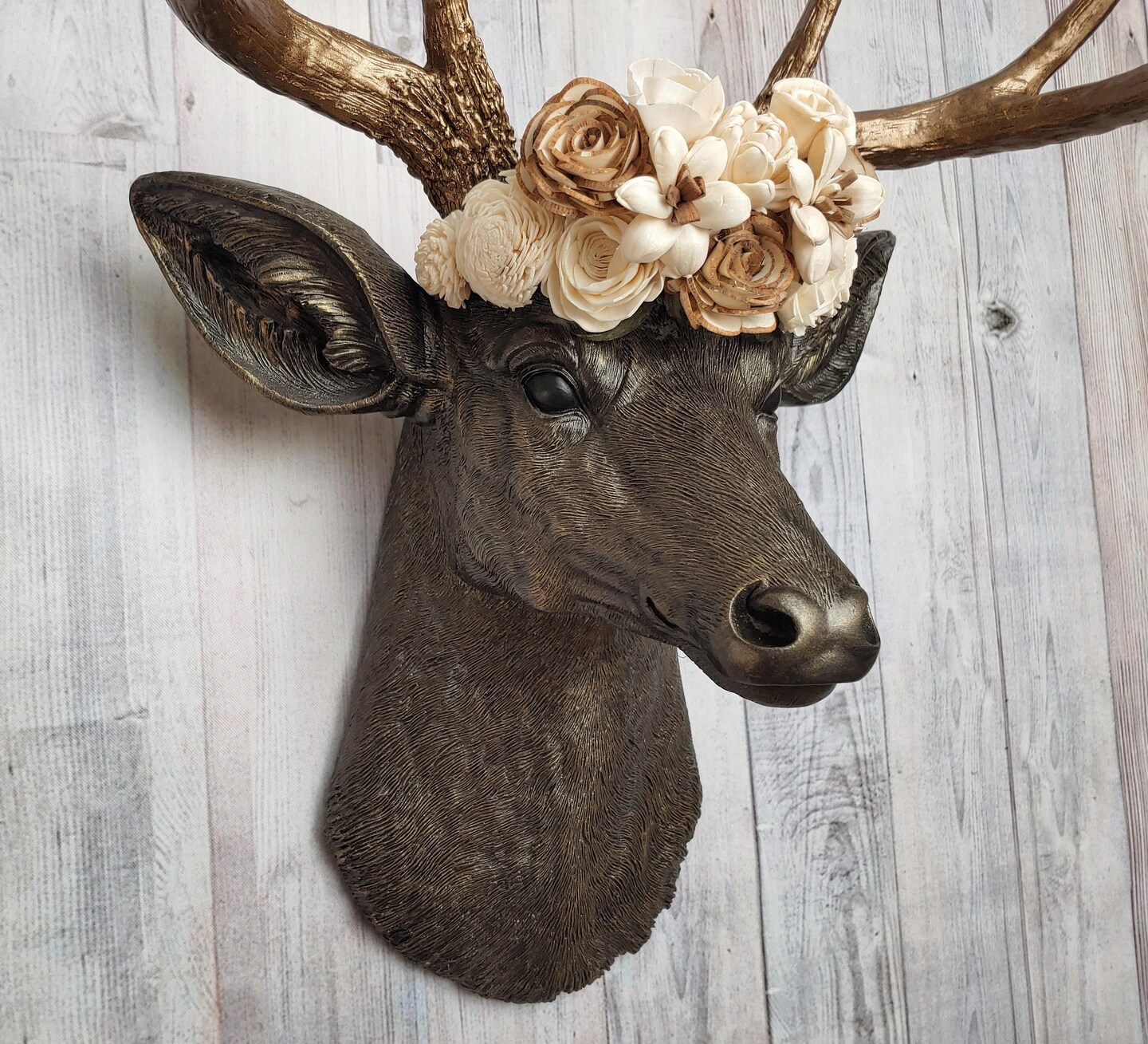 Faux Taxidermy Deer Head Wall Decor, Stag Head Wall Mount, Deer