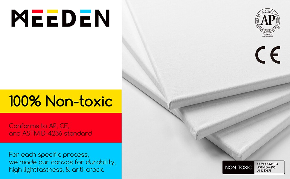 MEEDEN 100% Cotton Stretched Canvas, 11 x 14 In, 11 Packs