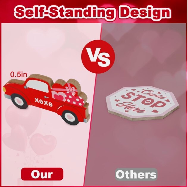 Love Valentines Tiered Tray Decor Set, 15 PCS Valentine&#x27;s Day Decorations