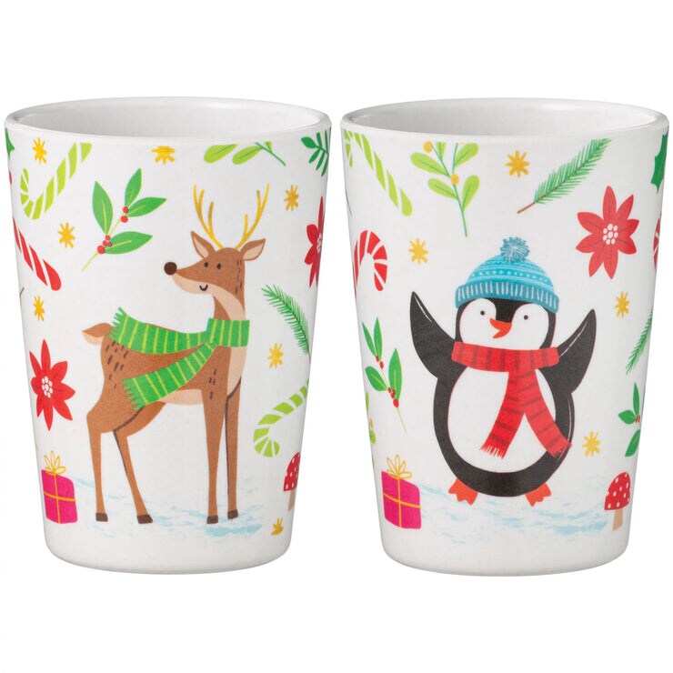 Winter-Themed 7oz Plastic Cup, 2ct