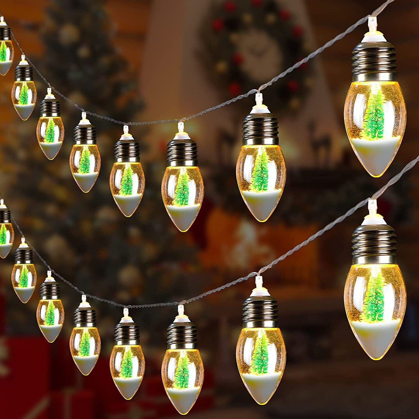 Kitcheniva Christmas Lights Snow Bulb String Light