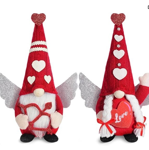 Valentine's Day Gnomes Plush Decorations, Cupid's Love Gnomes Home