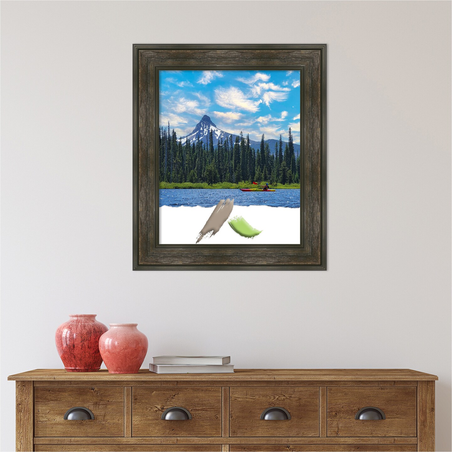 Rail Rustic Char Picture Frame, Photo Frame, Art Frame