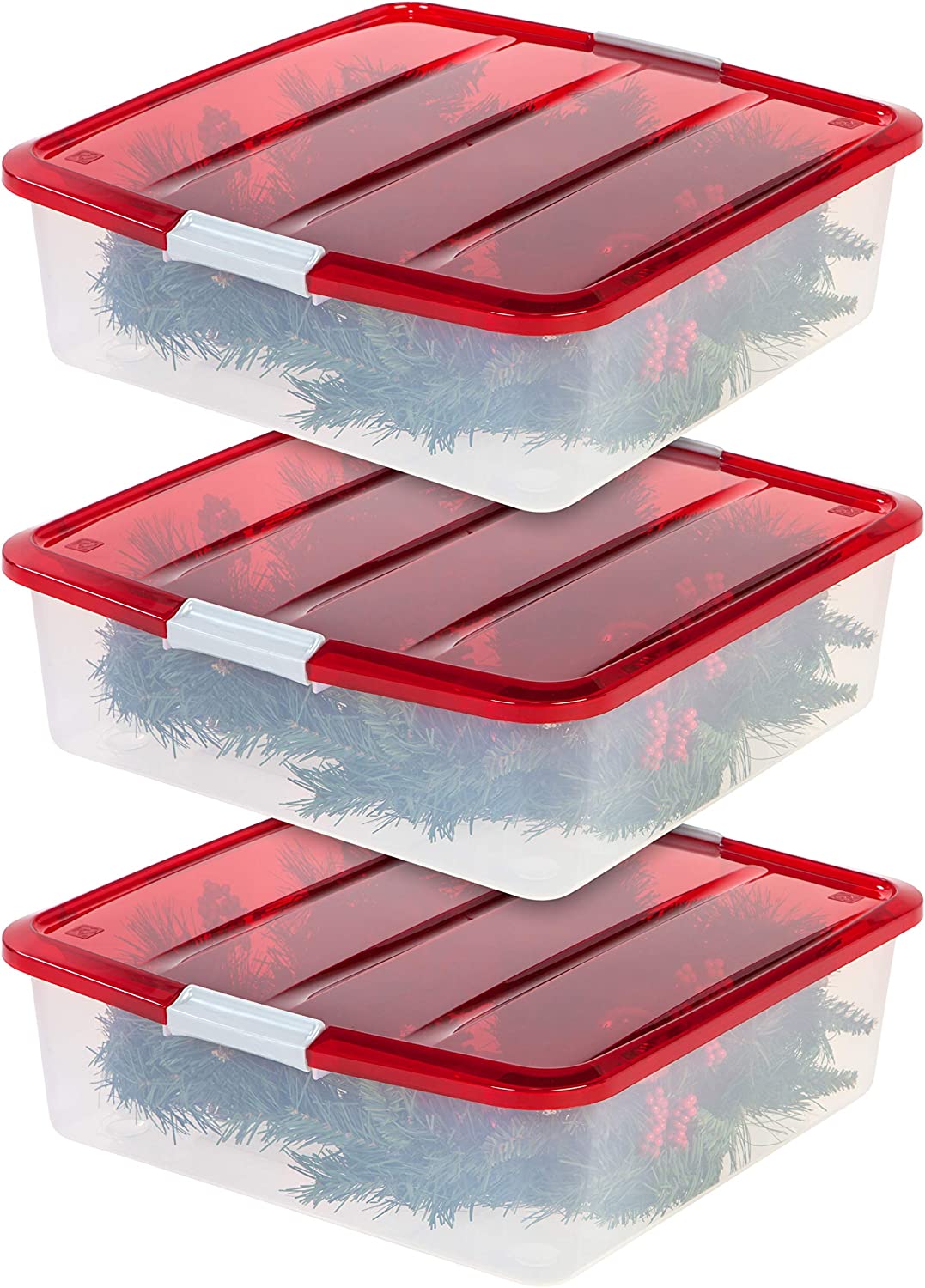 Plastic Food Storage Container SE - Pack of 24 - Red