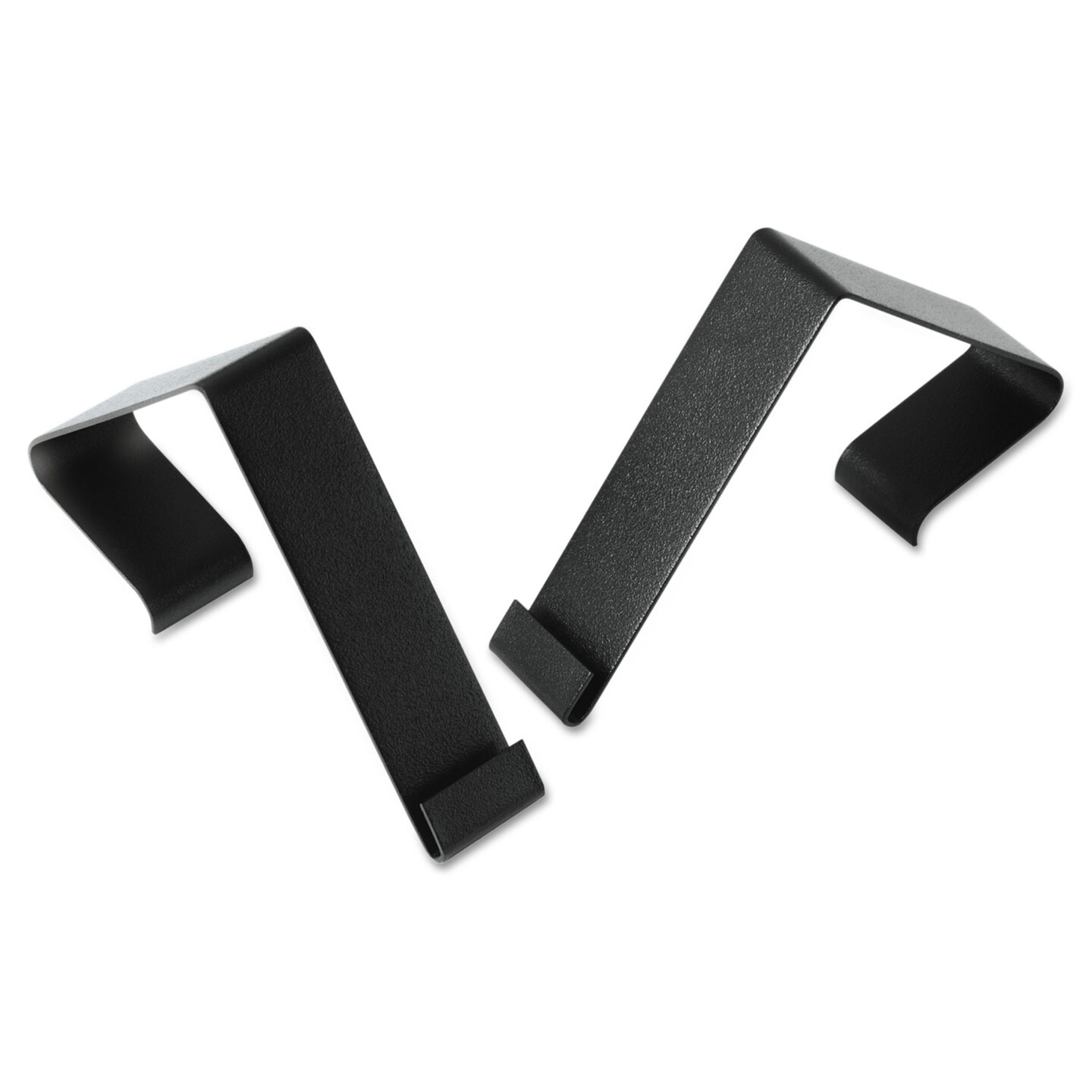 Quartet&#x26;reg; Cubicle Partition Hangers, 1 1/2&#x22; - 2 1/2&#x22; Panels, Black, 2/Set
