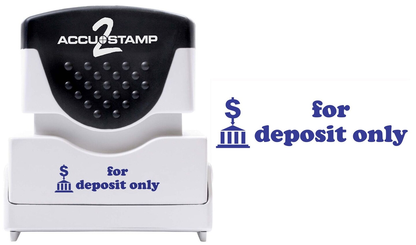 Message Stamp, for DEPOSIT ONLY, Pre-Inked One-Color, Blue Message Stamp, for DEPOSIT ONLY, Pre-Inked One-Color, Blue