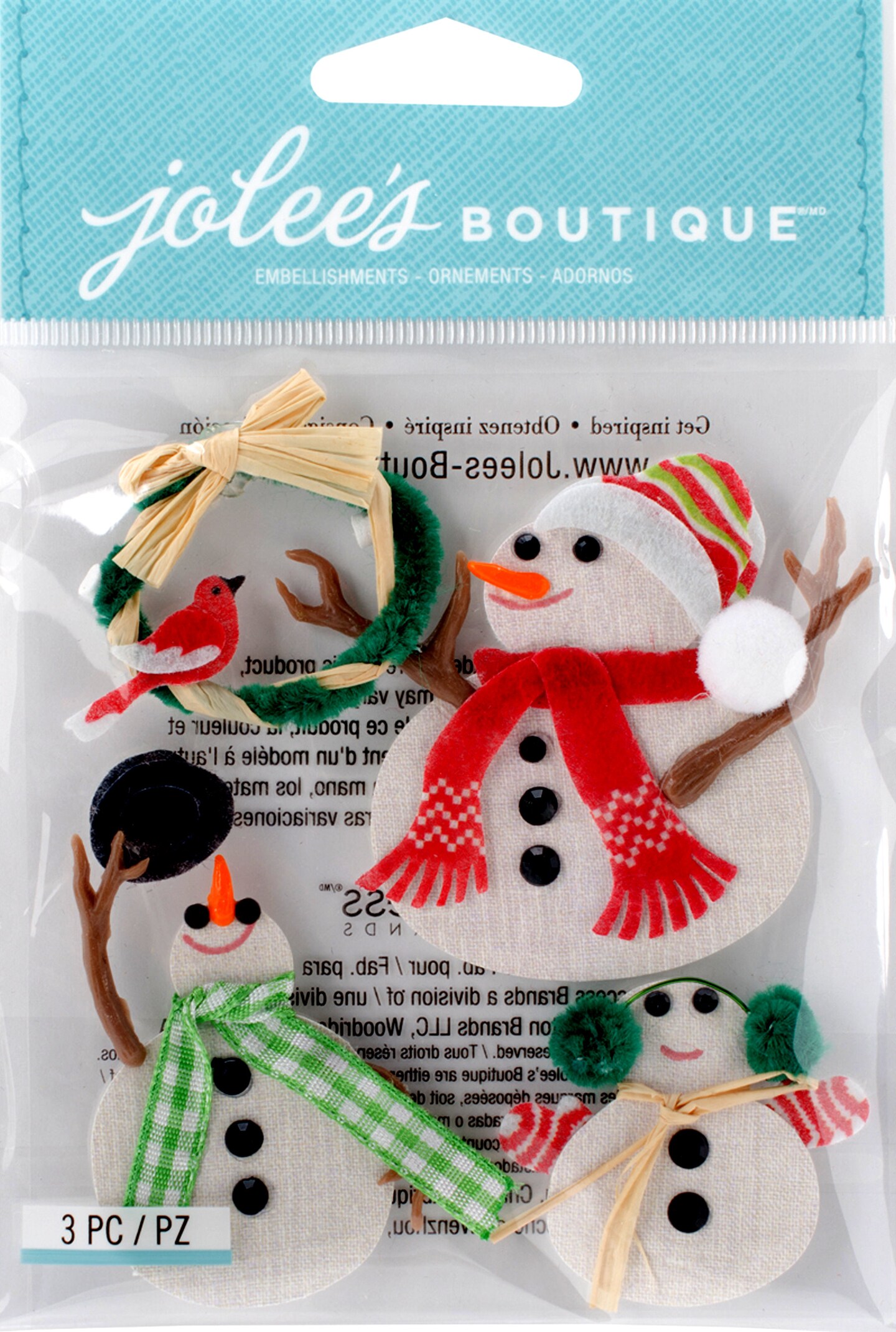 Jolee&#x27;s Boutique Snowmen Dimensional Stickers